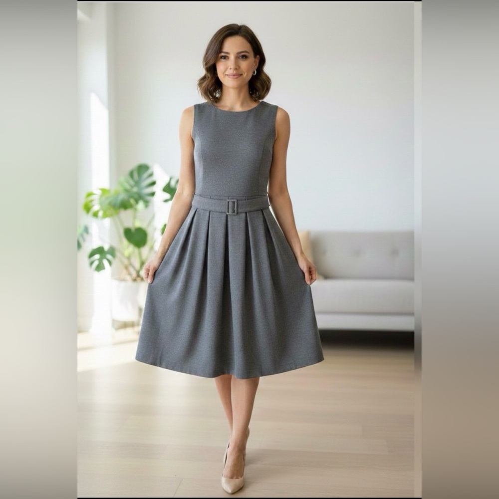 Ralph Lauren Y2K Charcoal Sleeveless Dress